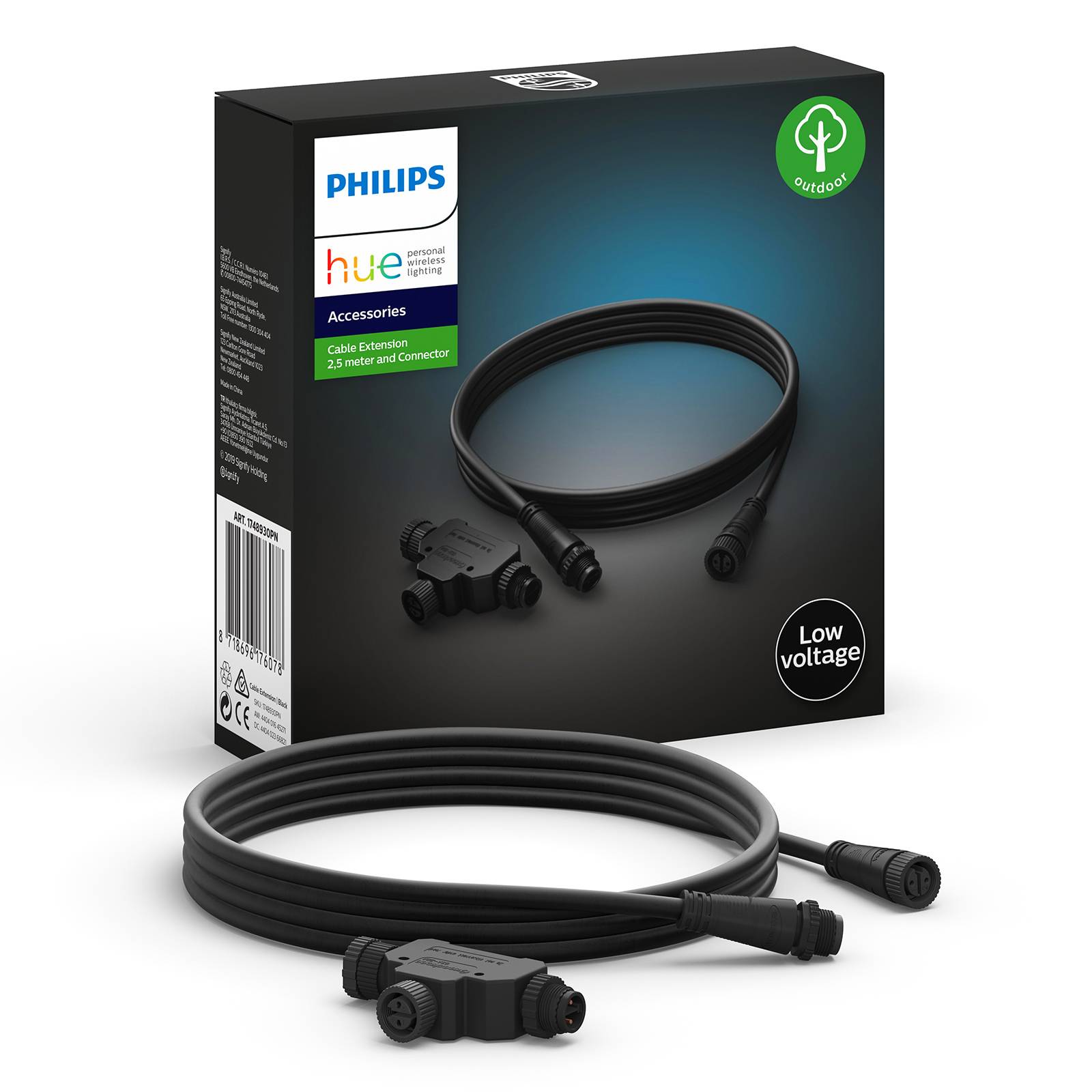 Philips Hue Outdoor NV-Kabel 2,5 m + T-Stecker