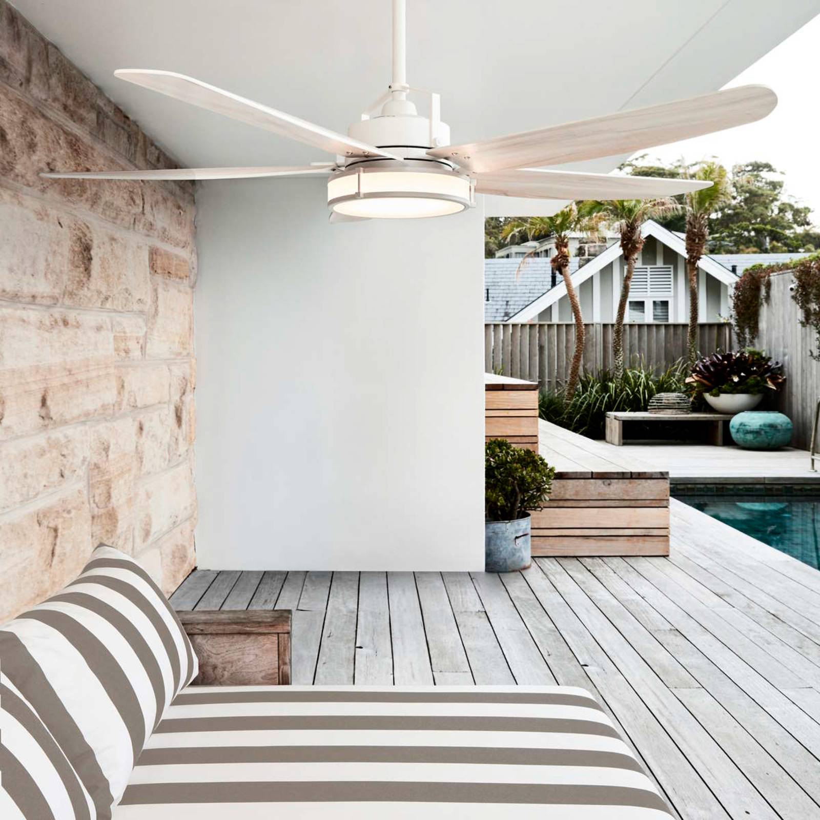 Beacon Deckenventilator mit Licht Louisville, weiß, leise