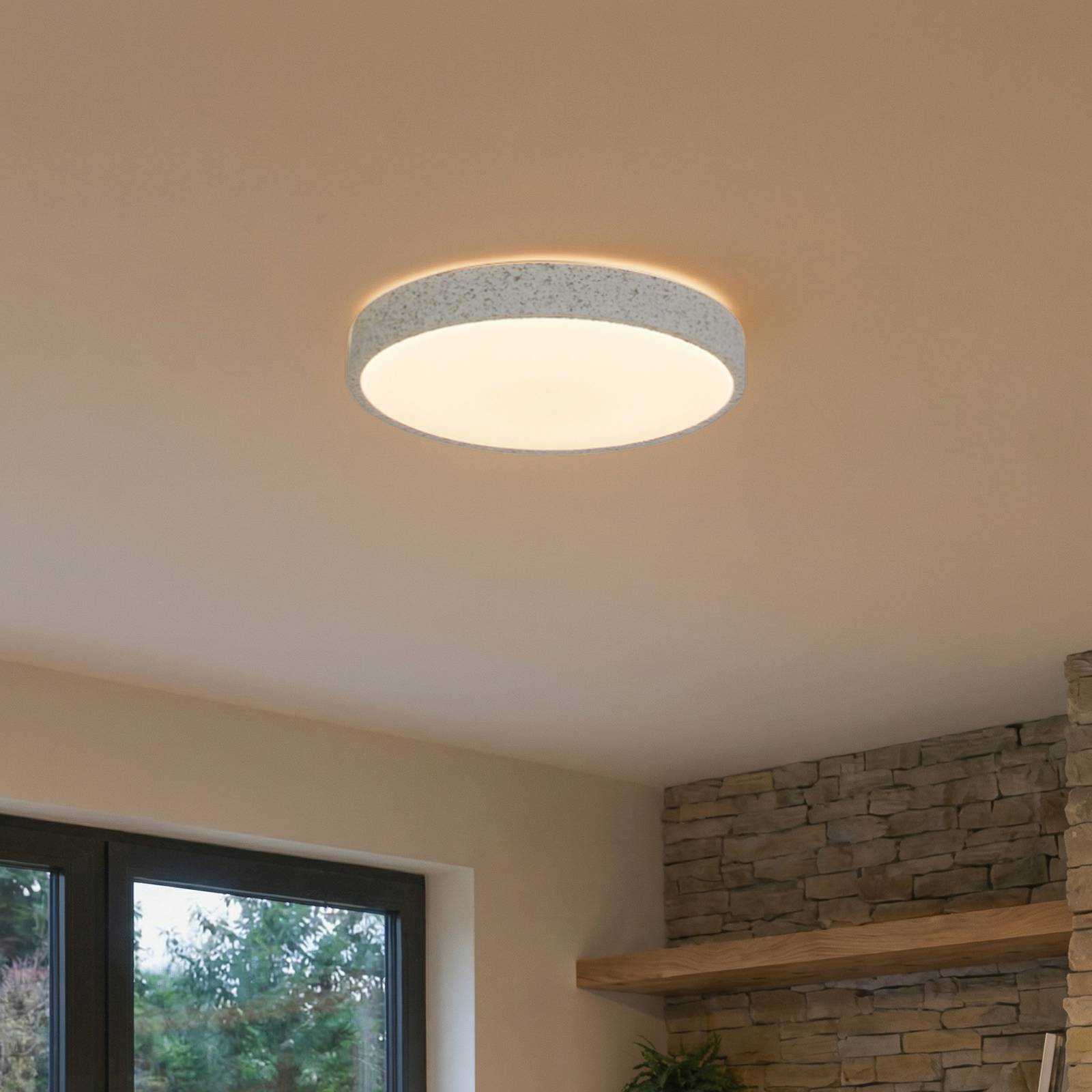 Lindby Smart LED-Deckenlampe Elmor Ø39cm grau RGB CCT Tuya
