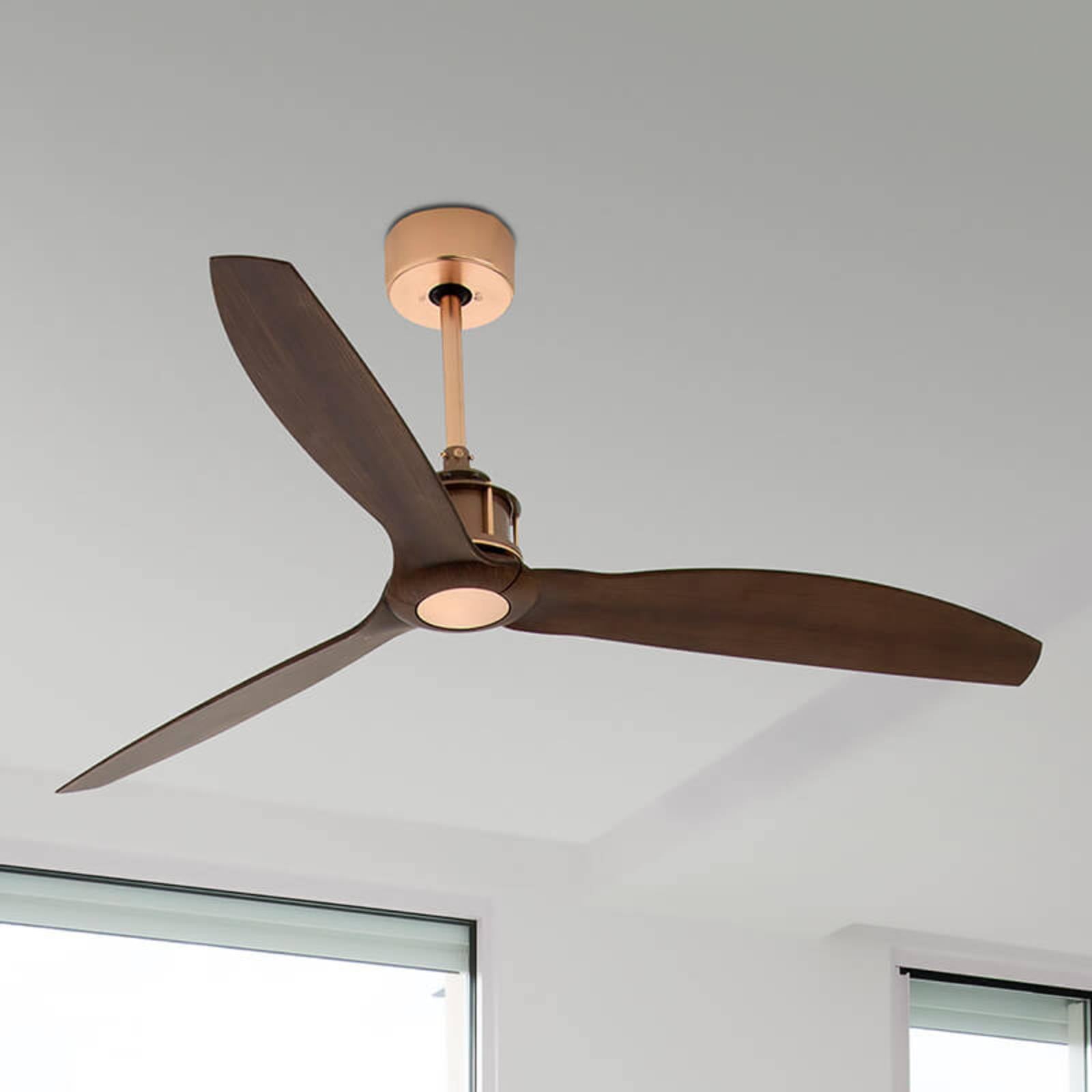 Deckenventilator Just Fan, Ø 128cm, kupfer walnuss