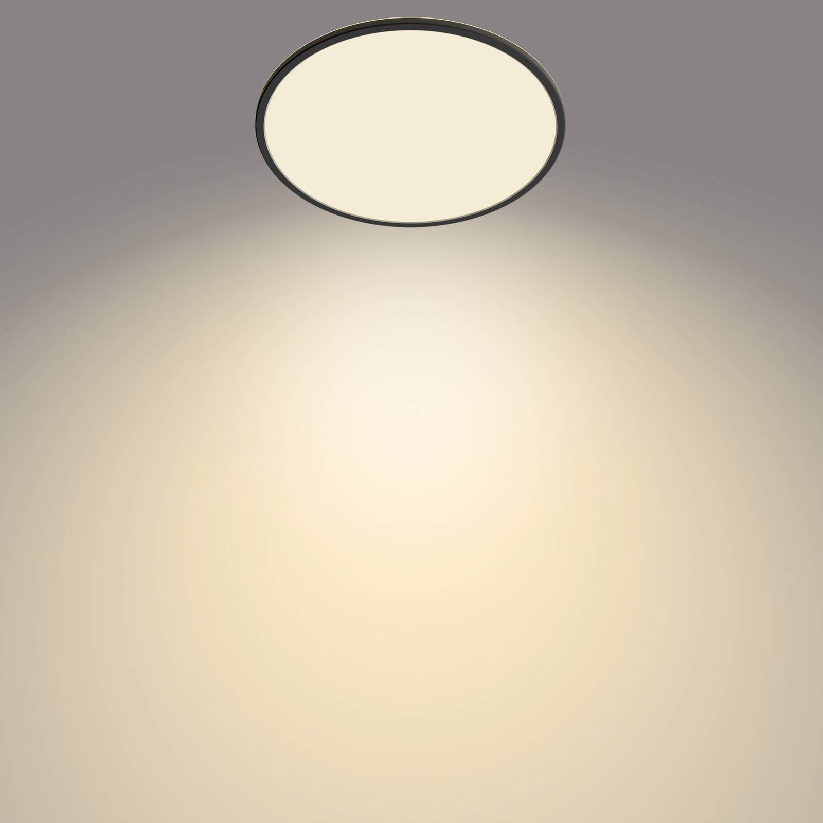 Philips SuperSlim Deckenlampe 2.700K Ø42cm schwarz