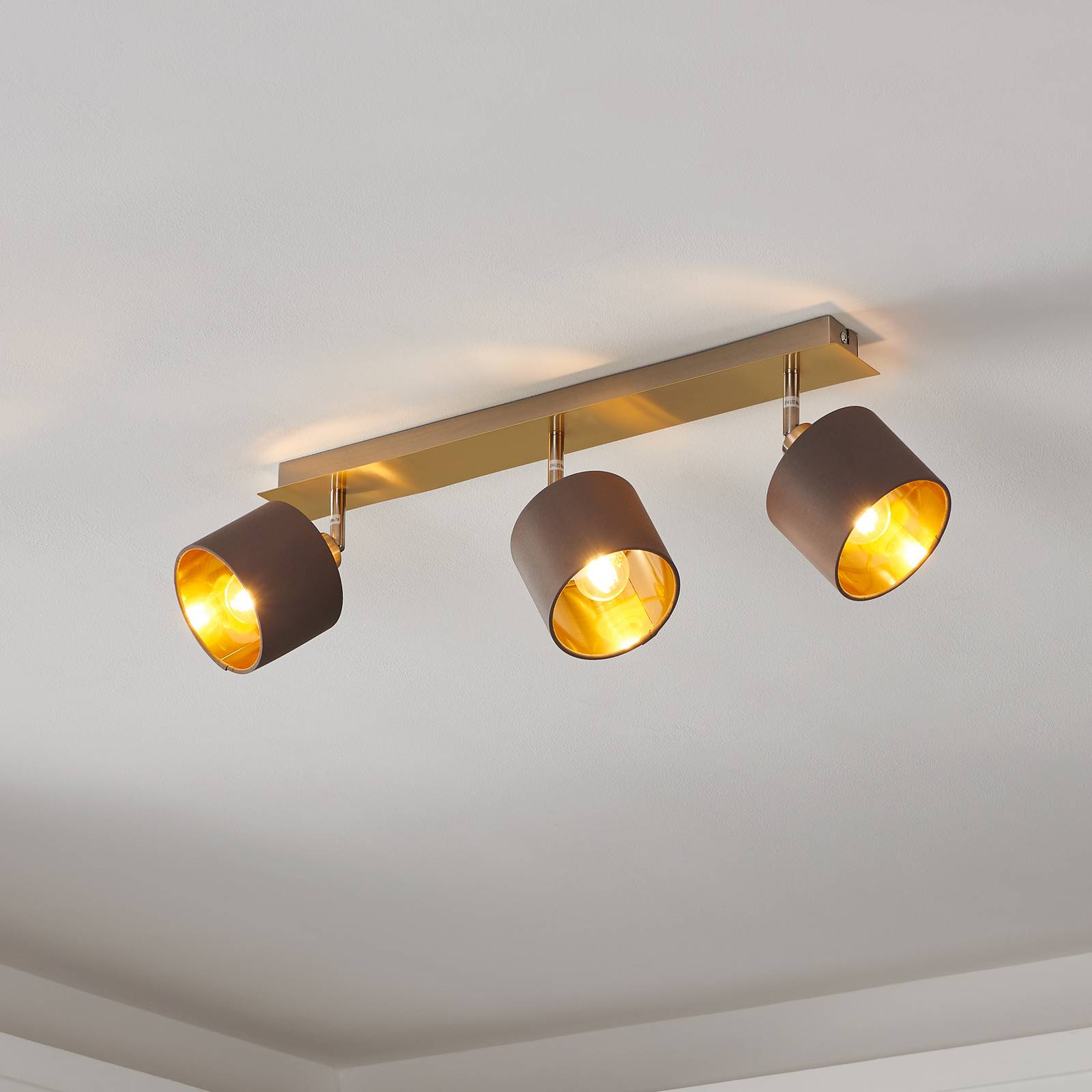 Deckenlampe Valbiano Cappuccino/Gold 3fl.