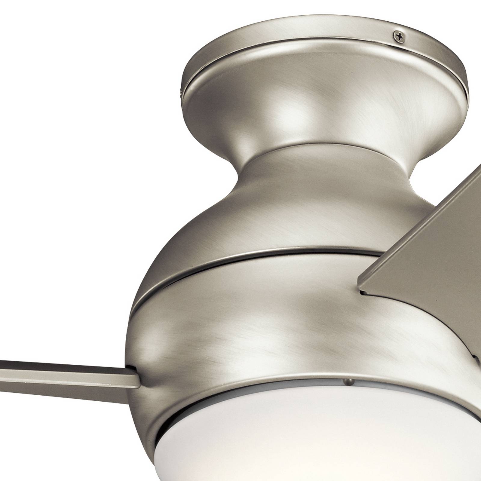 LED-Deckenventilator Sola, IP23 nickel