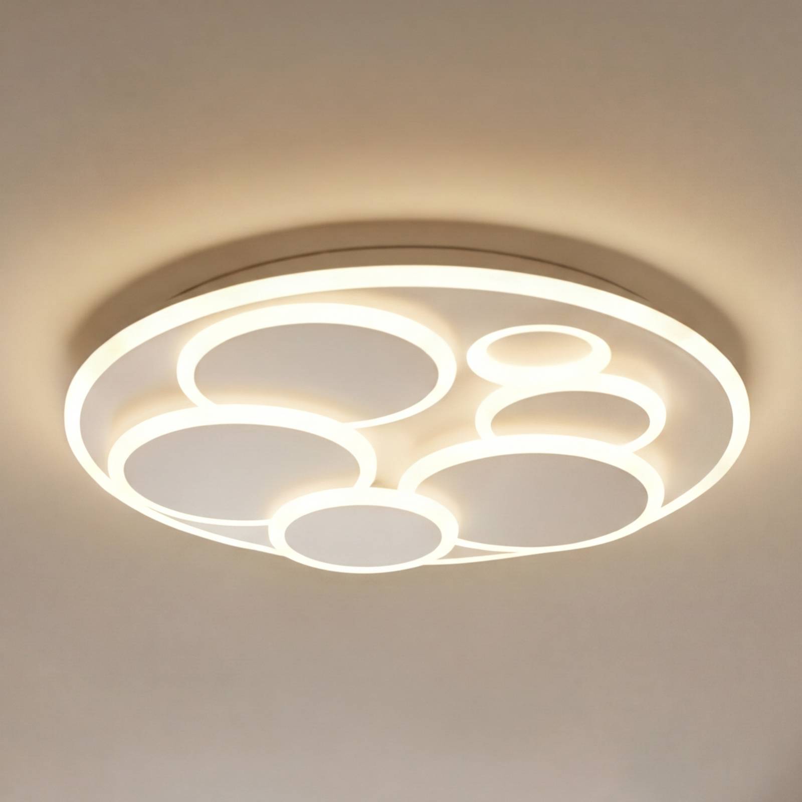 LED-Deckenlampe Dots, weiß, Ø 50 cm, Metall/Acryl, CCT
