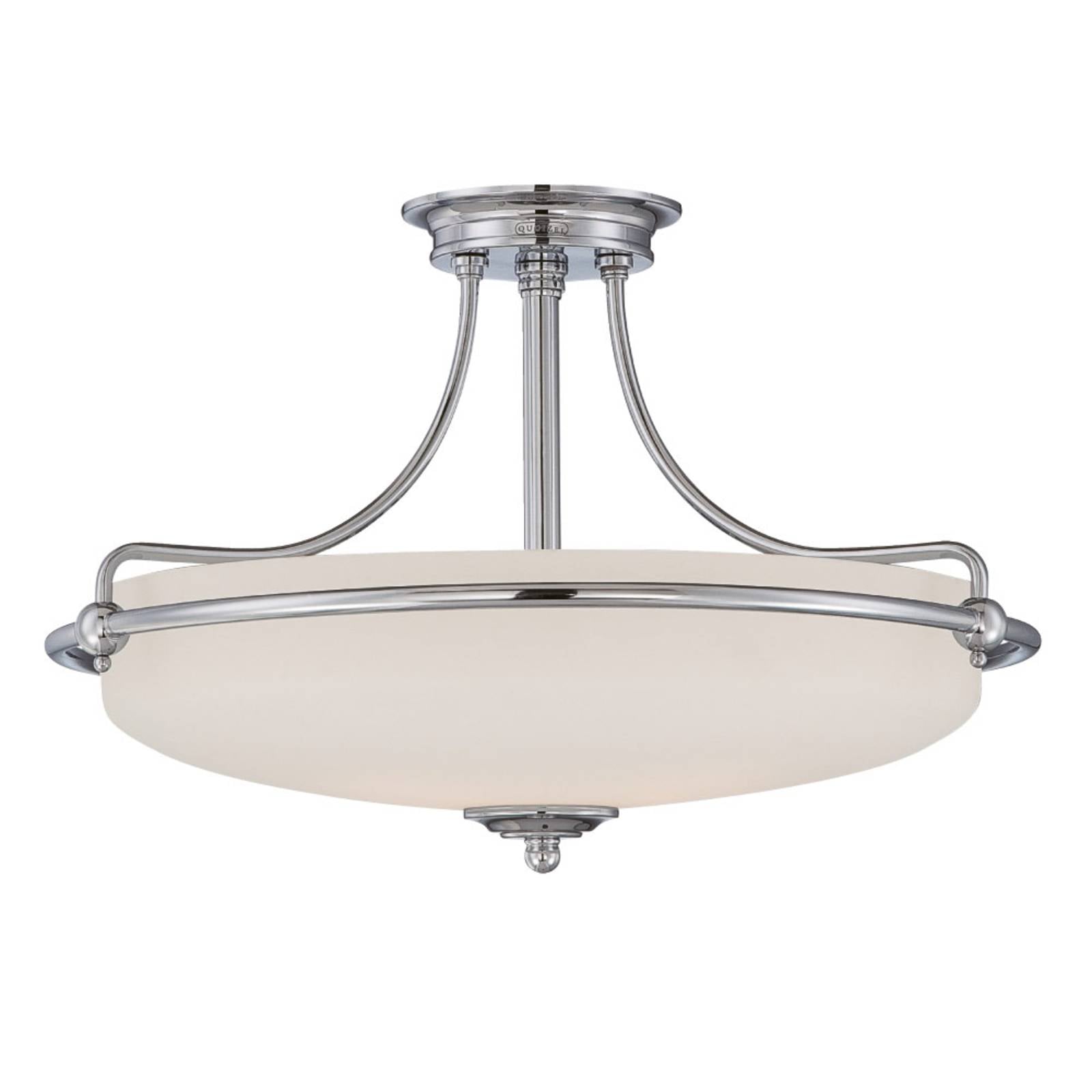 Deckenlampe Griffin mit Abstand, chrom, Ø 57 cm