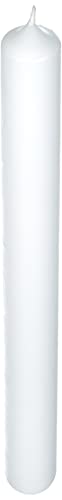 Rayher 31435000 Stabkerze, weiß, 40 cm, 4 cm ø, cellophaniert (ohne Karton), Kommunionkerze, RAL-Gütezeichen, 100% Paraffin, Kerzenrohling Kommunion, Taufe, Geburtstag, Hochzeit, Kerze zum Verzieren