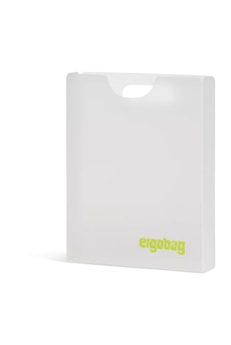 ergobag Heftebox DIN A4 inkl. Griff für mehr Ordnung im Schulranzen, durchsichtig und stabil