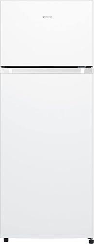 Gorenje RF4142PW4 Doppeltürkühlschrank mit Gefrierteil oben, 165 Liter Kühleil, 41 Liter Gefrierteil, LED Innenbeleuchtung, Energieeffizienzklasse E, 143,6cm x 55cm, weiß