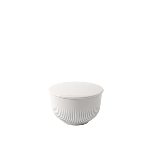 Villeroy & Boch - Afina Zuckerdose 2-teilig 9 cm Weiß, Spülmaschinenfest, Mikrowellensicher, Zuckerdose mit Deckel, Zucker Behälter, Aufbewahrung, Geschirr, Premium Porzellan