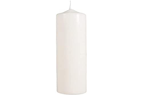 Rayher 3119296 Stumpenkerze, creme, rund, Länge 25 cm, 6 cm ø,100% Paraffin, RAL-Gütezeichen, Rundkerze, Taufkerze, Kommunionkerze, Kerzenrohling zum Verzieren und Basteln