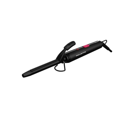 Rowenta Lockenstab, 16 mm, feste und üppige Locken voller Dynamik, Keramikbeschichtung, sanfte Wärme, kühle Spitze, 360°-Drehkabel für Bewegungsfreiheit, sicherer Gebrauch, schwarz/pink, CF2119