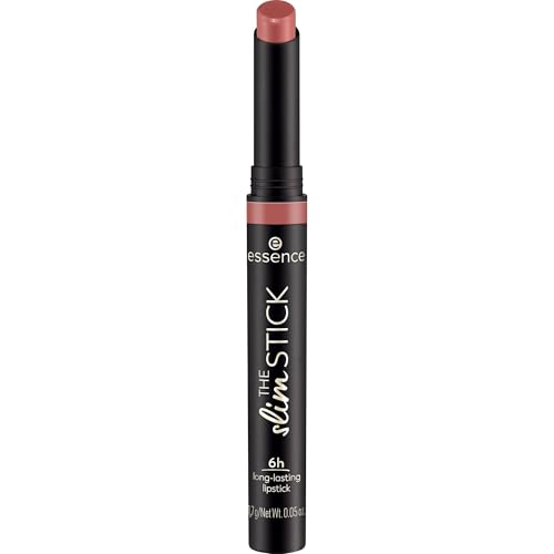 essence THE slim STICK, Lippenstift, Nr. 103, Nude, langanhaltend, pflegend, Expressergebnis, farbintensiv, matt, vegan, ohne Parfüm, ohne Alkohol, ohne Parabene, 1er Pack (1.7g)
