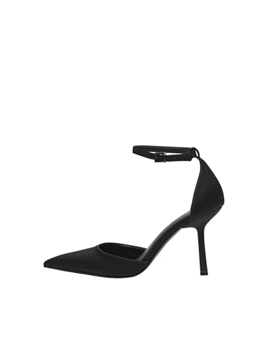 ONLY Damen Onlpetra-1 Nylon Strap Pump, Black, 40 EU