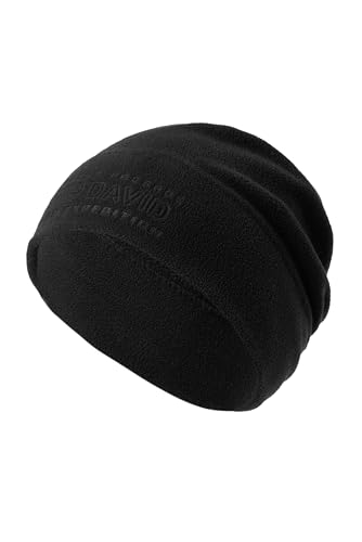 Camp David Herren Fleece Beanie mit Logo-Prägung Black, None