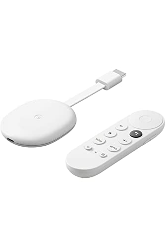 Chromecast mit Google TV (HD) Snow — Streamen Sie Unterhaltung mit der Sprachfernbedienung auf Ihren Fernseher — Filme und Serien in HD ansehen — Chromecast auf Französisch
