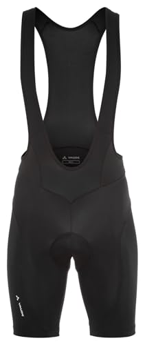 VAUDE Herren Fahrradhose Active Bib Pants, atmungsaktiv, elastisch, schnelltrocknend, Passform: Slim fit, black uni, L