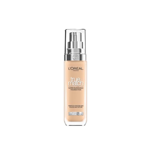 L'Oréal Paris Make up, Flüssige Foundation mit Hyaluron und Aloe Vera, True Match Make-Up, 3.N Neutral Light Medium