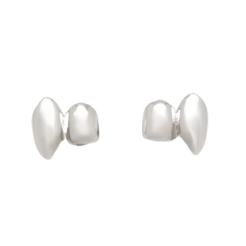2 Stück 18 Karat vergoldete Doppelzahnkappe Hip Hop Zähne Grillz Vampirzähne Grills Set für Männer und Frauen Rapper Cosplay Kostüm, Einheitsgröße, Messing, Kein Edelstein