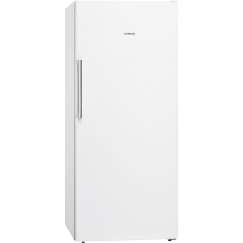 Siemens GS51NAWCV iQ500 Gefrierschrank, 161 x 70 cm, 289 L, noFrost nie wieder abtauen, bigBox Platz für großes Gefriergut, varioZone flexible Glas-und Schubladen, Weiß