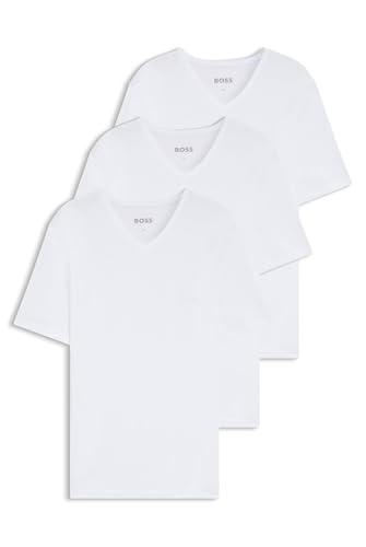 HUGO BOSS Herren T-Shirt Vn 3p Co T-Shirt, White 100,XL