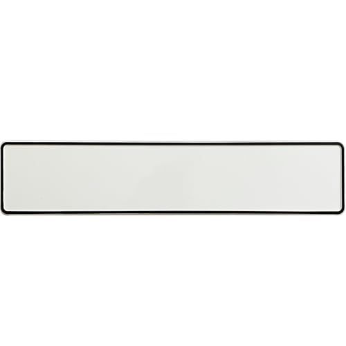 Blanko Kennzeichen Schild 520x110 mm – weiß mit schwarzem Rand – Aluminium KFZ Nummernschild zum Selbstbeschriften – Auto Deko Schild für Hochzeit Party Fotos