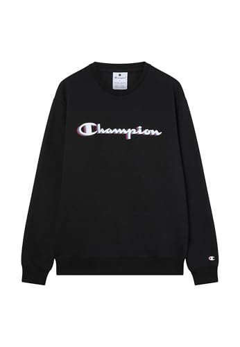 Champion Herren Legacy Man - Big Logo Sweatshirt, Schwarz, S, Schwarz (Kk001), S
