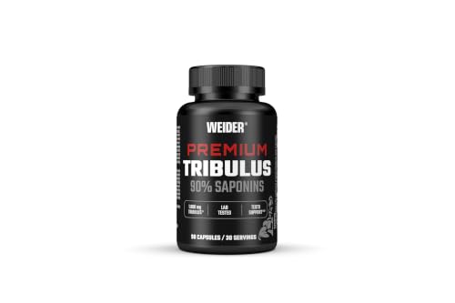 Weider - Premium Tribulus - Hochdosierter Tribulus Terrestris Extrakt - 1800 mg pro Portion - Mit Zink, Fitness Booster - 90 Kapseln