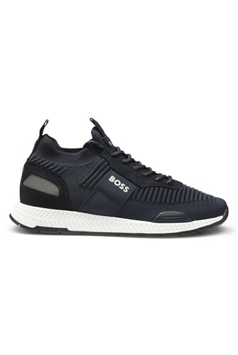 BOSS Men Titanium_Runn_knst_N Sneaker Blue 46 EU