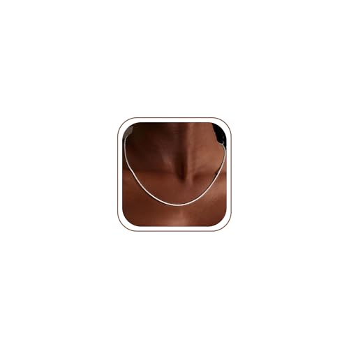 SLOONG 925 Sterlingsilber Kette Schmuck Damen - 0.8mm Silberkette S925 Glänzende Silber Kette Halskette Damen Geschenke für Frauen(46CM)