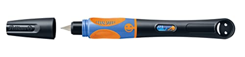 Pelikan griffix Schreiblern-Füller für Rechtshänder, Neon Black, 1 Stück in Faltschachtel
