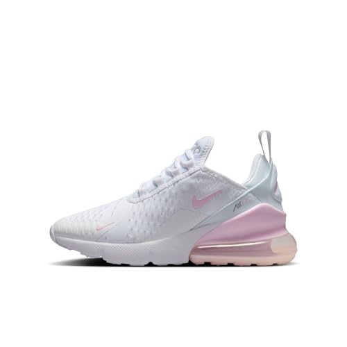 Nike Air Max 270 Für Jüngere Kinder, White/Pink Foam-Lt Smoke Grey, AO2372-122, 31 EU (13C US)