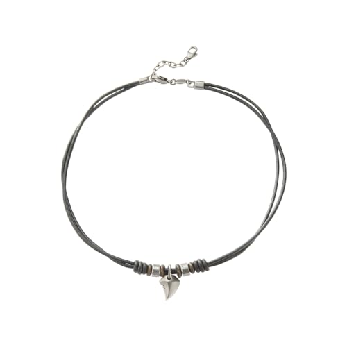 Fossil Herrenschmuck aus edelstahl, 42cm + 5cm Verlängerung, Anhänger: 15 x 13 mm