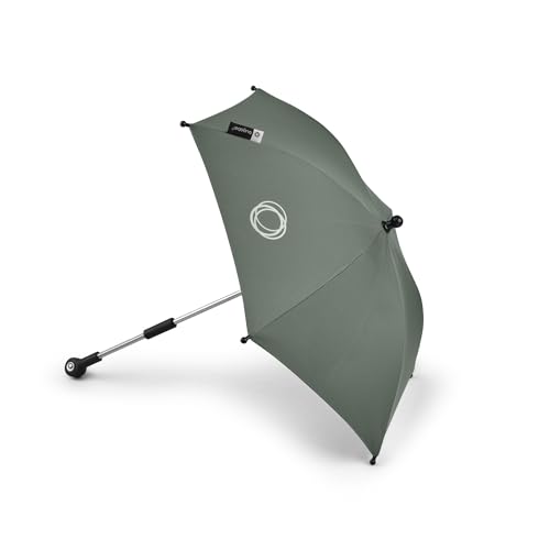 Bugaboo Sonnenschirm+, kompatibel mit allen Bugaboo Kinderwagen, mit UPF 50+ Schutz gegen UV-Strahlen, große Schattenfläche, Verbindung mit einem Klick & leicht verstellbarer Mechanismus, Forest Green