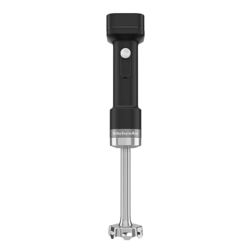 KitchenAid Kabelloser Stabmixer - Go Cordless - 1L BPA-freier Becher - Schneebesen und Zerkleinerer - Kratzschutz - Edelstahlklingen - Mit Akku - Schwarz