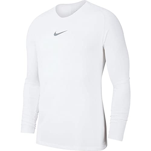 Nike Herren Dri-fit Park første lag Longsleeve, White/Cool Grey, M EU