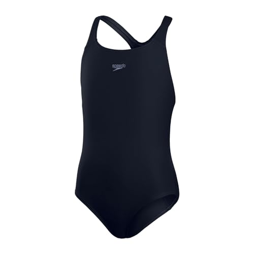 Speedo Mädchen ECO Endurance+ Medalist Badeanzug | Chlorbeständig | Recyclingmaterial | Bequeme Passform | Schwimmunterricht | Badeurlaub Badeanzug, True Navy, 15-16