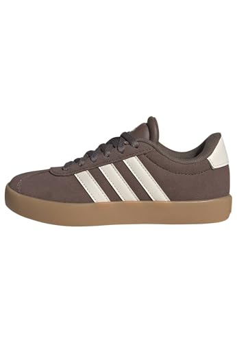 adidas Unisex Kinder VL Court 3.0 Shoes Kids, Earth strata/Chalk White/Gum 3, 31 1/2 EU