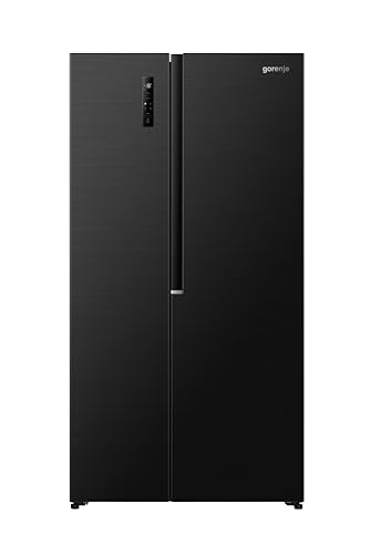Gorenje NRS917C41BX Side-by-Side, 544L, PureFlat Serie, XXL Gefrierschulbladen, CrispZone, MultiFlow 360°, NoFrostPlus, Inverter-Kompressor, BxHxT: 91,1×178,6×61,5 cm, Matt Schwarz