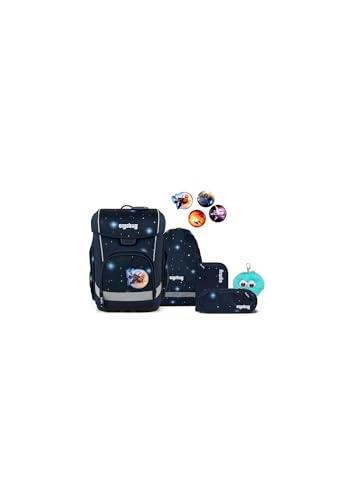 ergobag cubo Light Bundle Set AW25/26, ergonomischer Schulranzen, extra leicht, Set 6-teilig, 860 g KoBärnikus - Dunkelblau