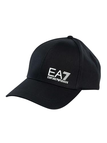 EA7 Herren Cappello Baseballkappe, Black/White, M