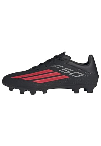 adidas Unisex F50 Club Firm Ground/Multi Ground Football Boots, core Black/Lucid red/core Black, 40 2/3 EU