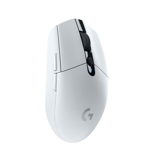 Logitech G305 LIGHTSPEED kabellose Gaming-Maus mit HERO 12K DPI Sensor, Wireless Verbindung, 6 programmierbare Tasten, 250 Stunden Akkulaufzeit, Leichtgewicht, PC/Mac - Weiß