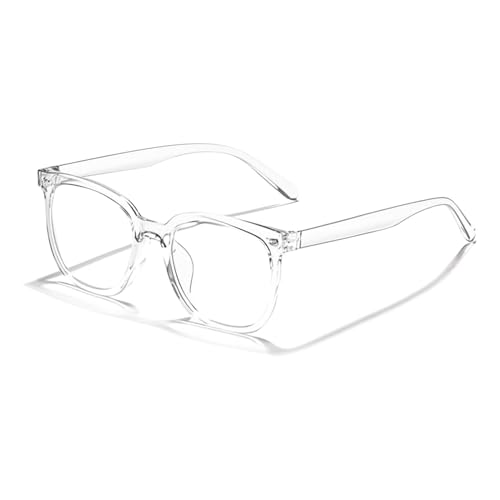 Blaulichtfilter Brille, Transparent Computerbrille PC Gaming Brille mindert Augenbelastung Blaufilter Superleichte Ohne Stärke Fake Brille UV Blaues Blockiert Nerdbrille Mode für Damen Herren