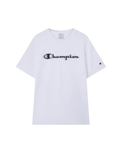 Champion Herren Legacy Man - Big Logo T-Shirt, Weiß, XL, Weiß (Ww001), XL