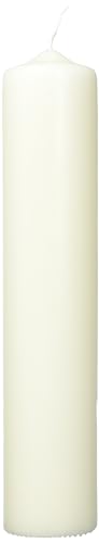 Rayher 3140396 Stumpenkerze, creme, rund, Länge 30 cm, 6 cm ø,100% Paraffin, RAL-Gütezeichen, Rundkerze, Taufkerze, Kommunionkerze, Kerzenrohling zum Verzieren und Basteln