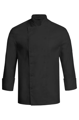GREIFF Gastro Moda Cuisine Herren Kochjacke Regular, Bekleidungsgröße: M, Farbe: schwarz