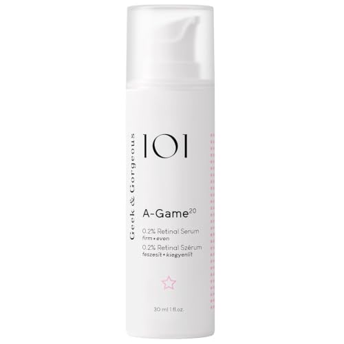 Geek & Gorgeous A-Game 20 – 0,2 % Retinal-Serum – Anti-Aging-Nachtserum mit Vitamin A – Mildert Falten, glättet Haut & stärkt Kollagen – Für Retinoid-erfahrene – 30 ml