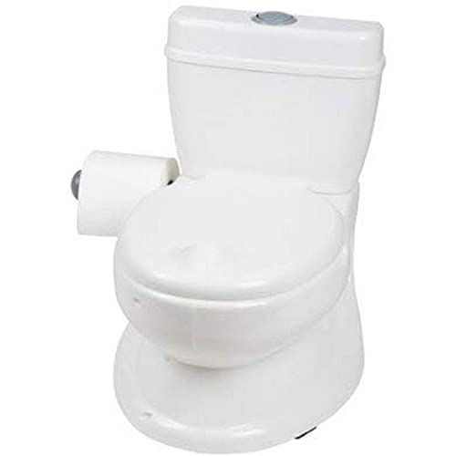 BABYGO Potty für Kleinkinder - Töpfchen für Kinder - Realistische Kindertoilette mit Spühlgeräusch - ideal als erste Toilette für Ihr Kleinkind 9007 weiß 1 Stück (1er Pack)