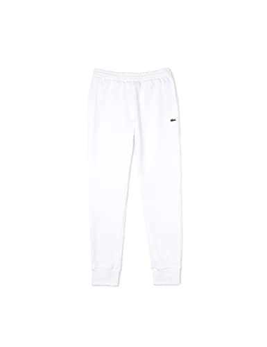 Lacoste Herren Jogginghose XH9624, Männer Freizeithose,Sweatpants,Loungewear,Homewear,Slim Fit,Weiß,5 (L)