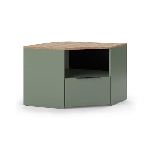 Vicco Lowboard Wido, Grün, 68 x 50 cm, geeignet als TV-Untergestell mit offenen Ablageflächen